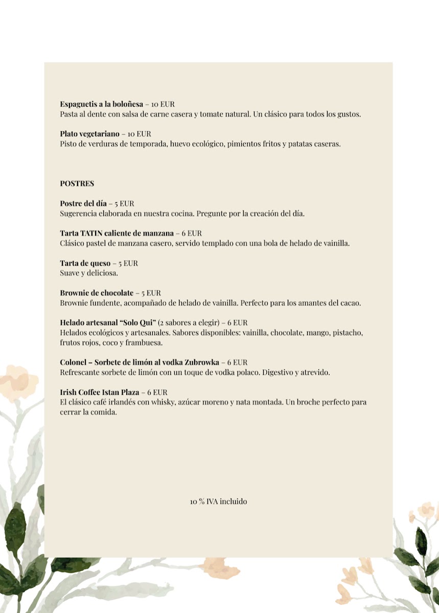 Istan Plaza Menu 1