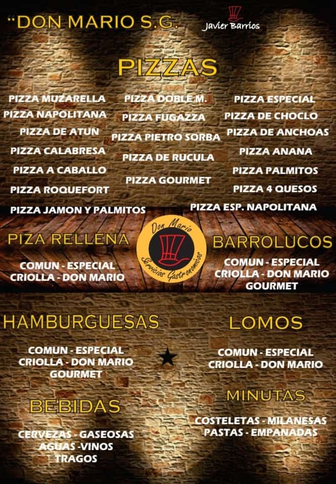 DON MARIO S. G. Menu 1