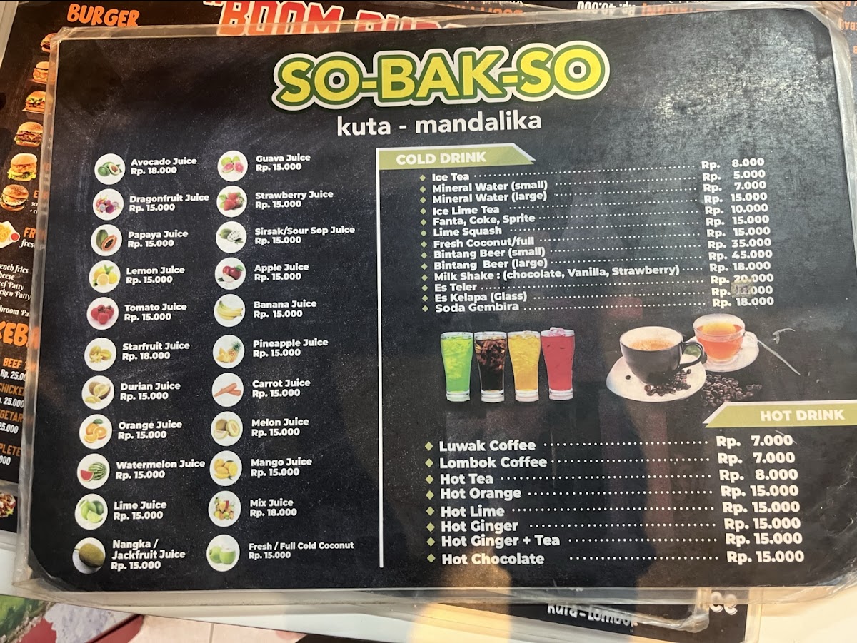 Boom Burger Menu 2