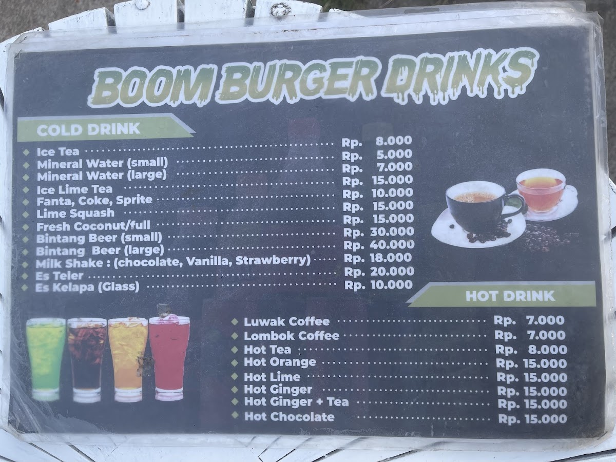 Boom Burger Menu 6