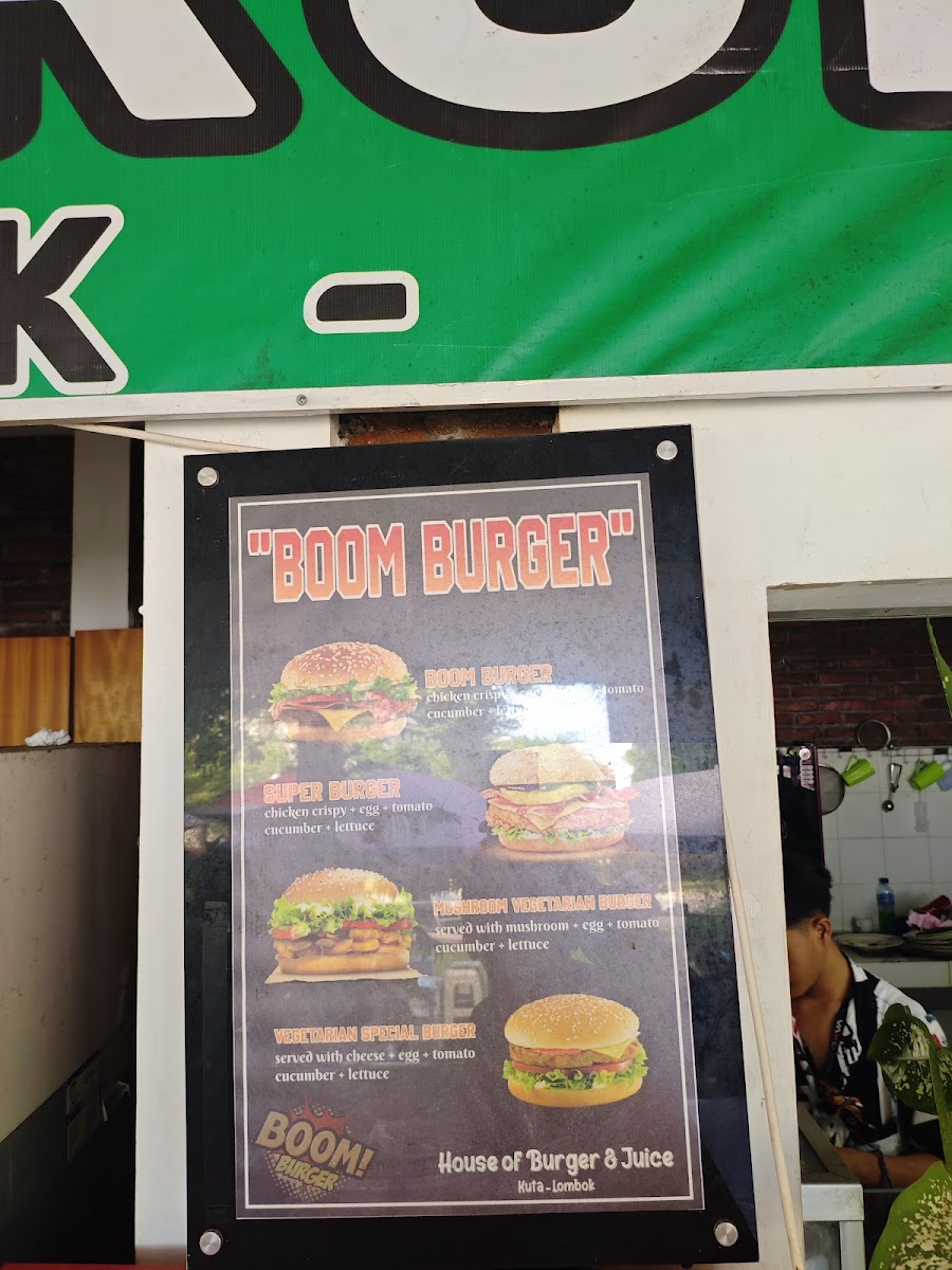 Boom Burger Menu 8