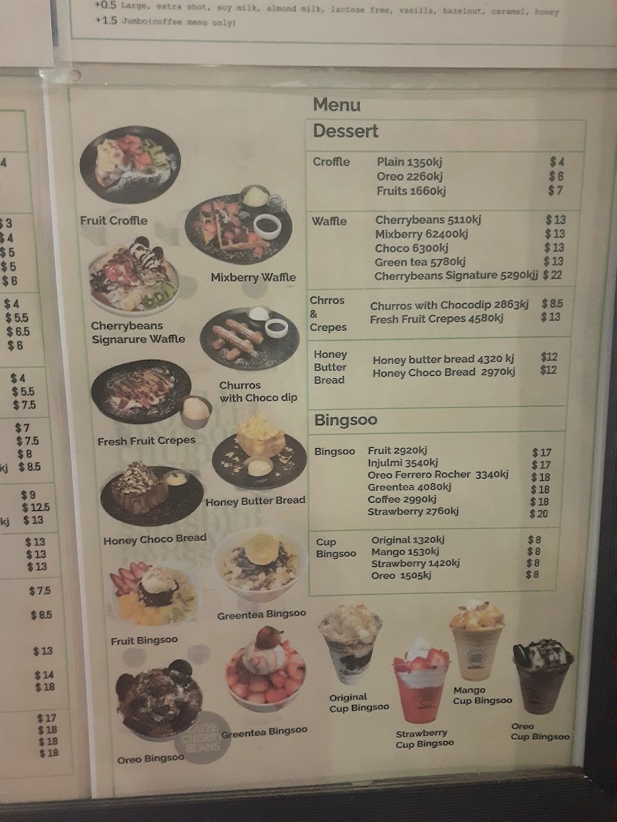 Caffe Cherry Beans Lidcombe Menu 7