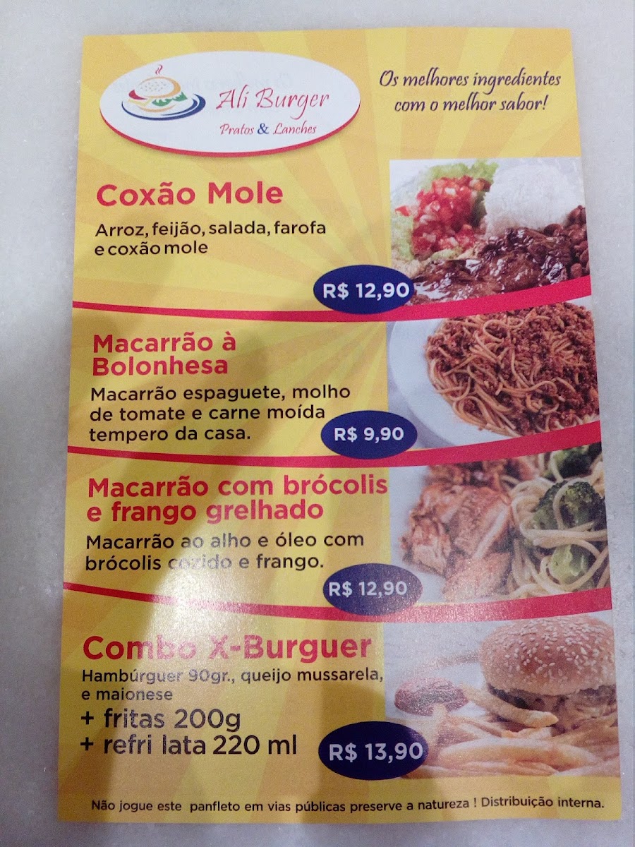 Ali Burger Pratos E Lanches Menu 6