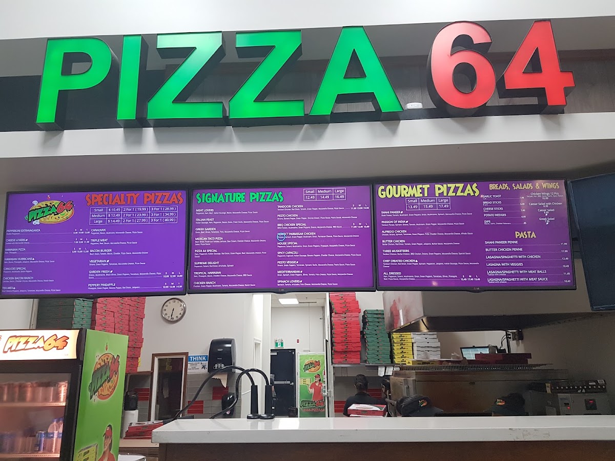 Pizza 64 Menu 1