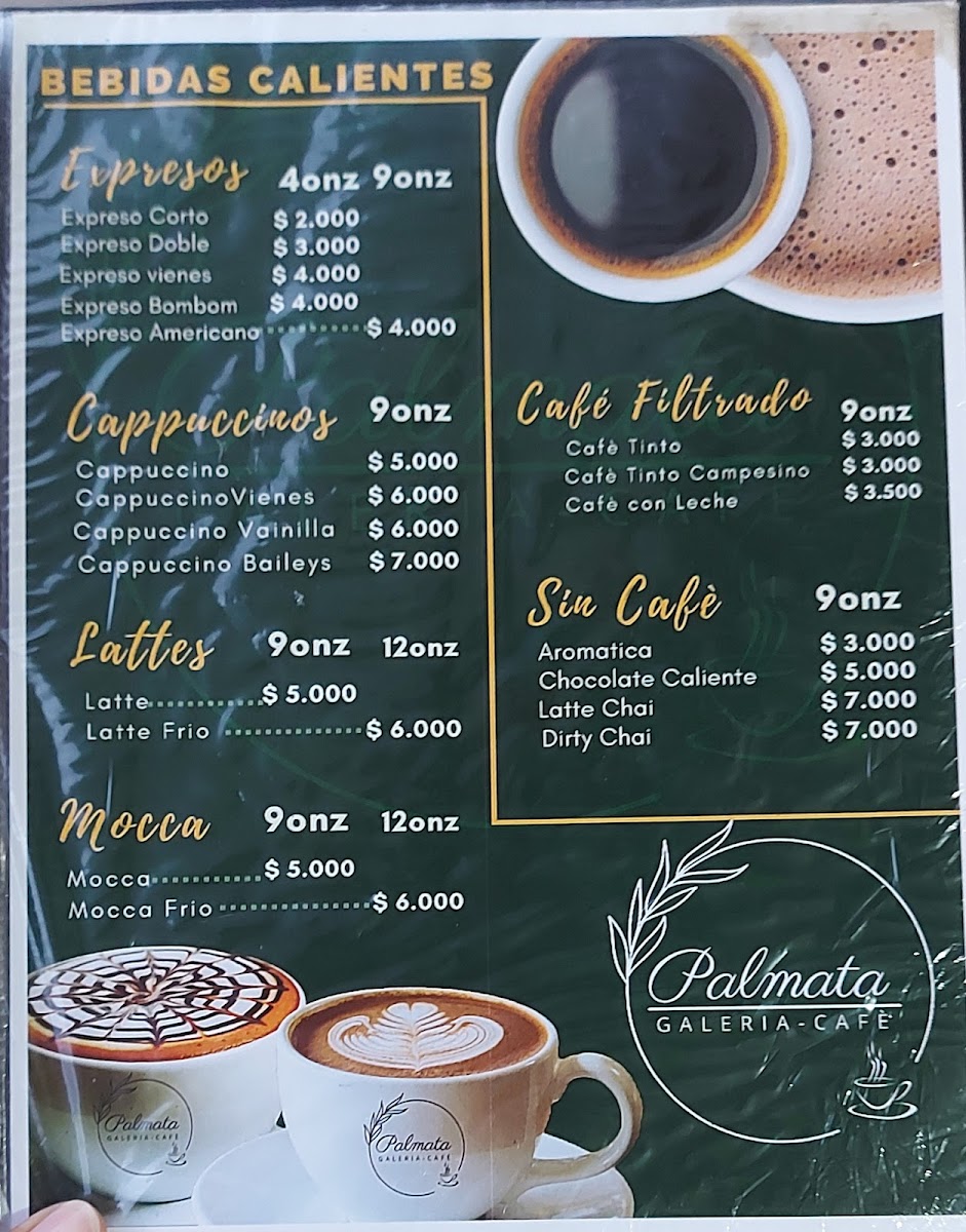 Palmata Menu 3