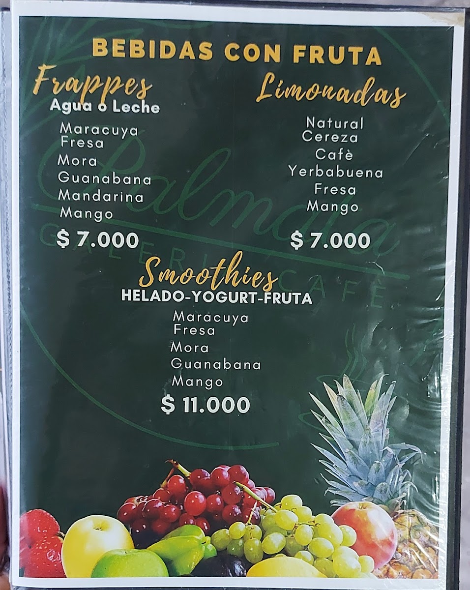 Palmata Menu 5