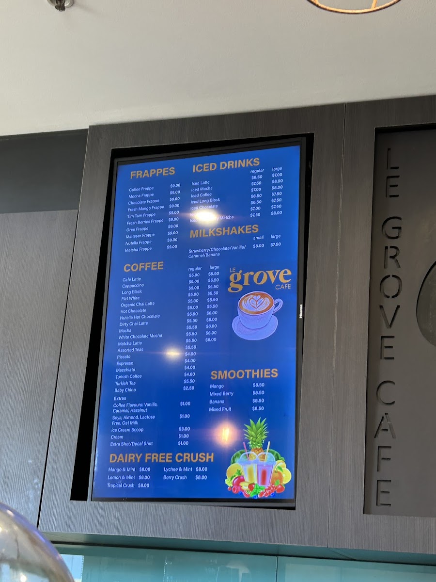 Le Grove Cafe Menu 3