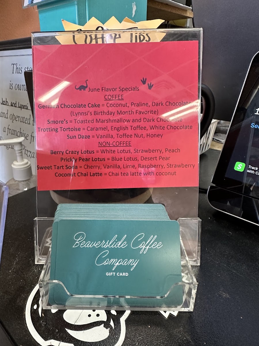 Beaverslide Coffee Company Menu 2