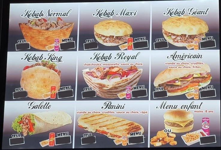 Chez Dilan Menu 1