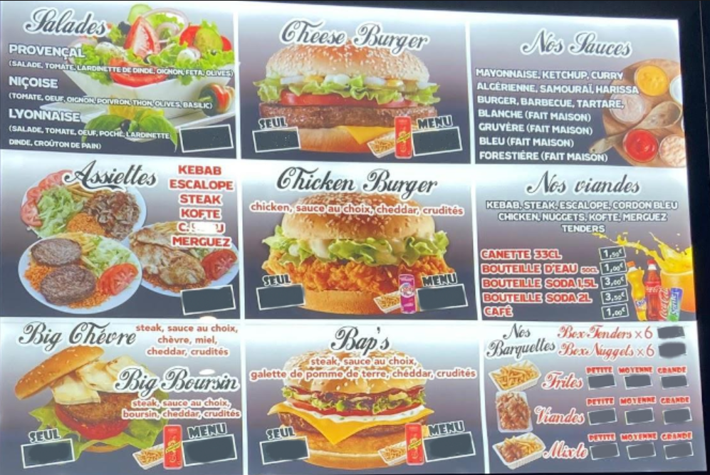 Chez Dilan Menu 2