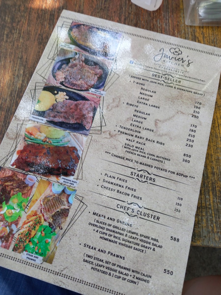 Javier’s Kitchen Menu 3