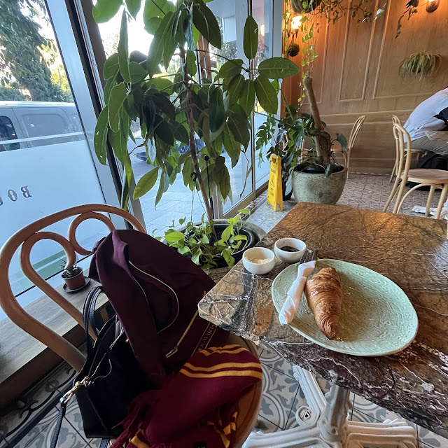 Croissant with Jam and Butter