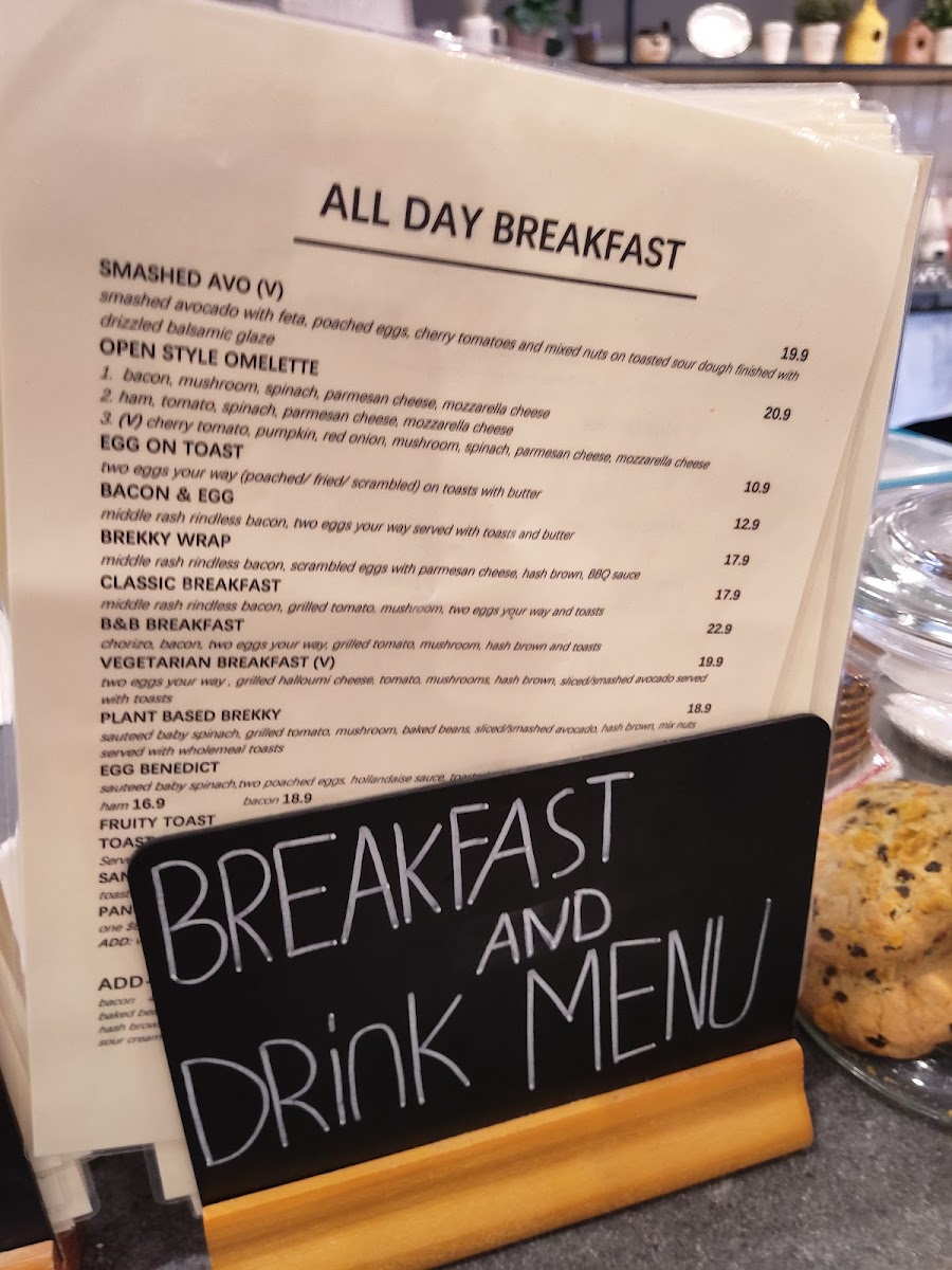 Bread and Brew Menu 1