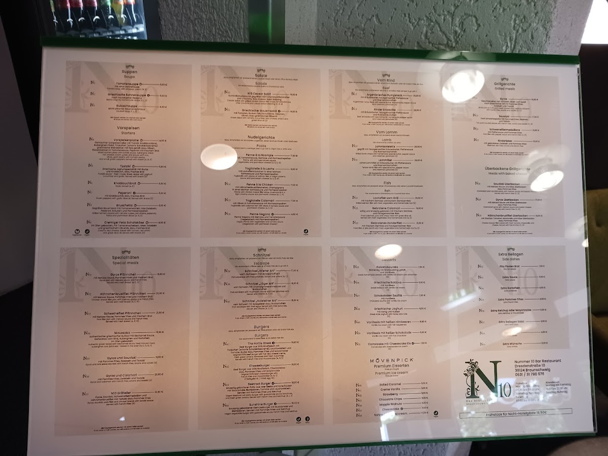 N10 Griechisches Restaurant Braunschweig Menu 1