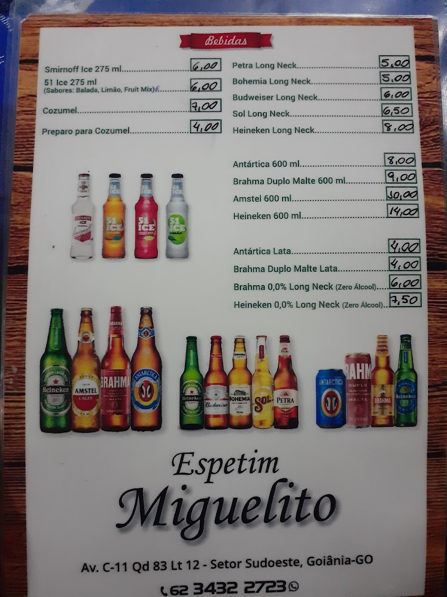 Espetim Miguelito Menu 2