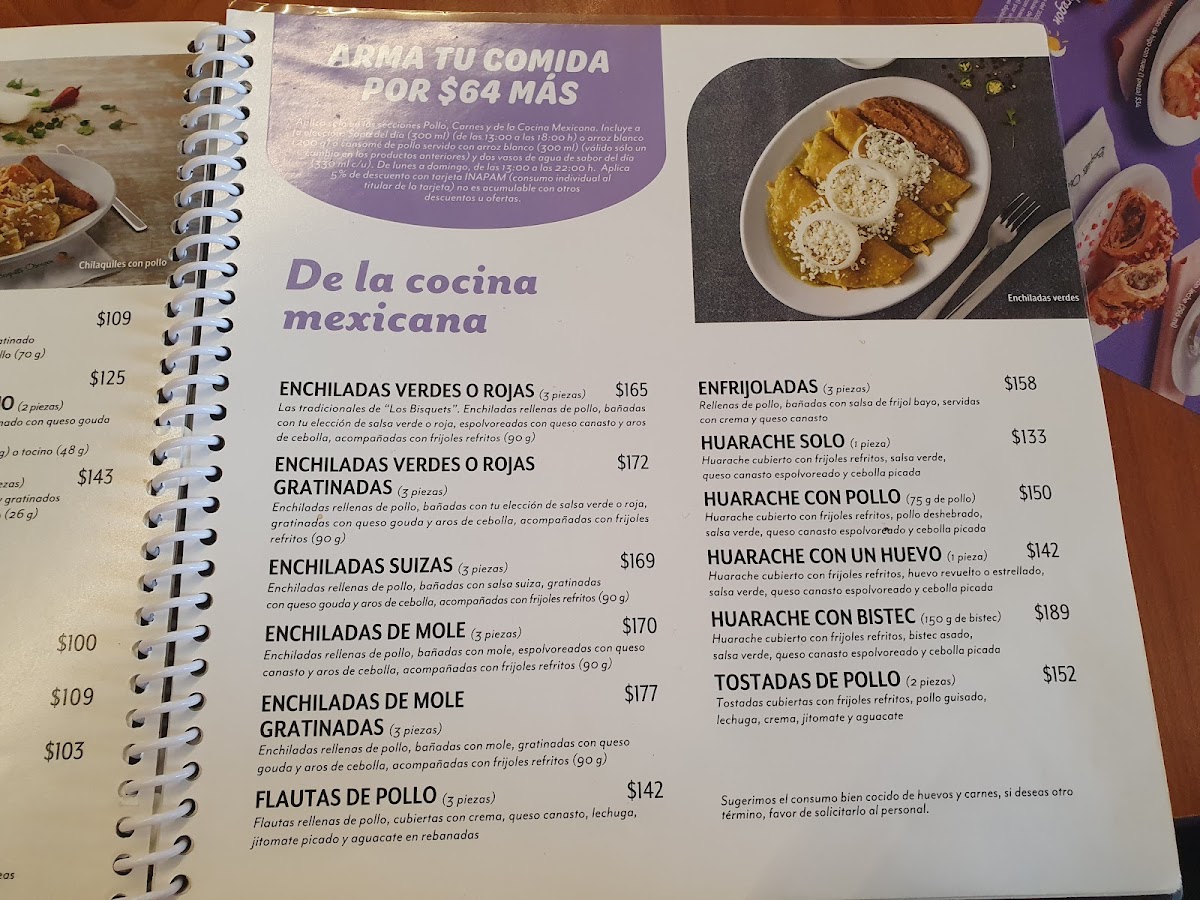 Los Bisquets Obregon Menu 5