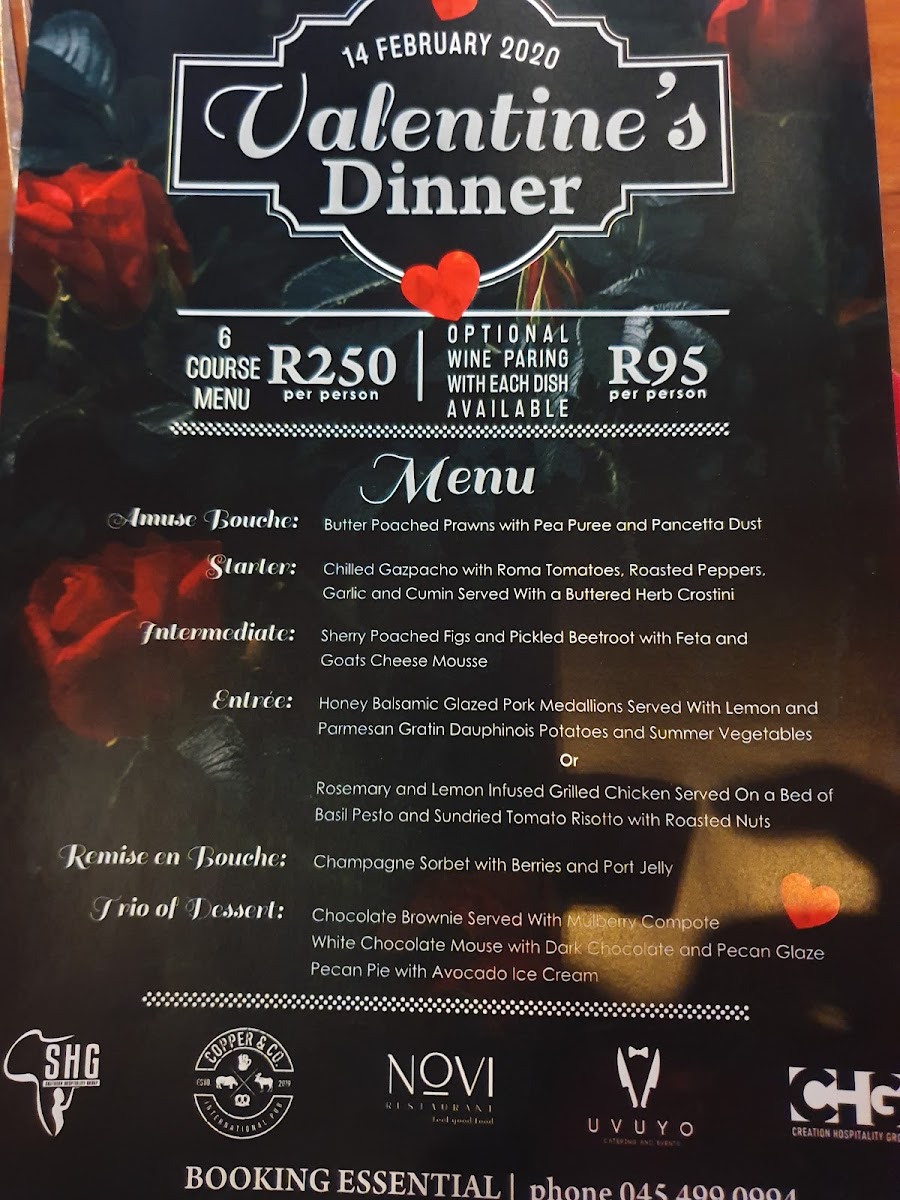 The Black Swan Menu 2