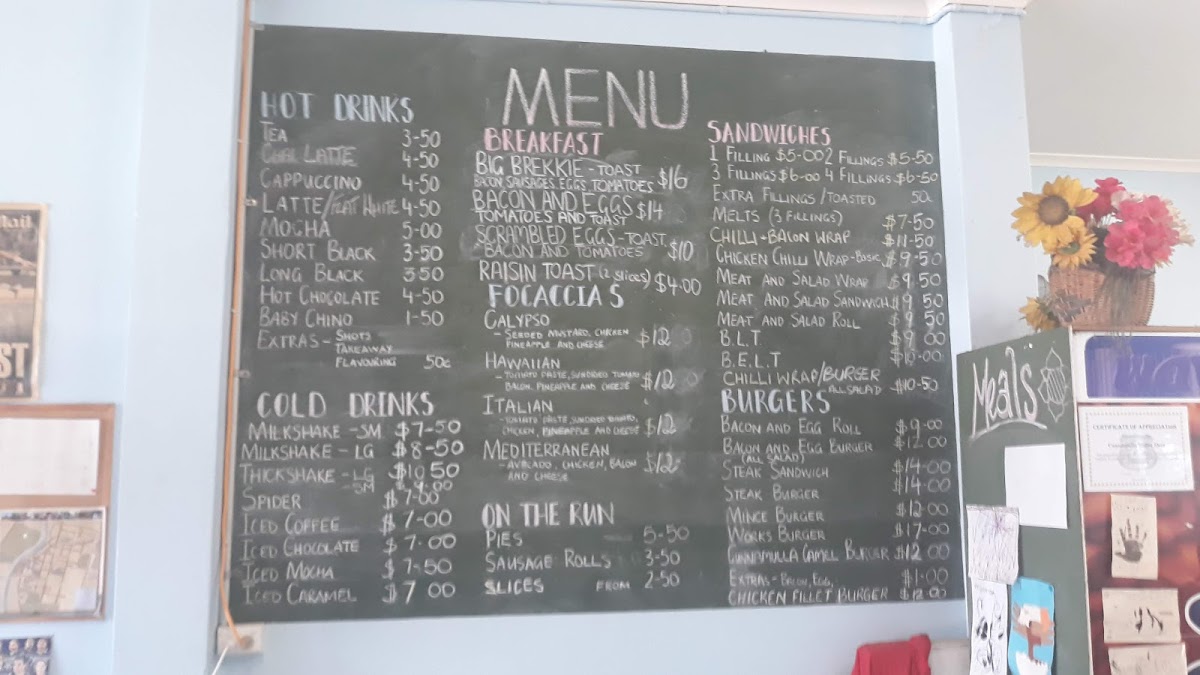 Cunnamulla Coffee Shop Menu 4