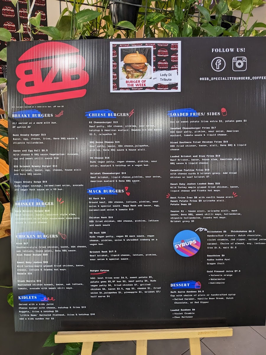BZ Burger Menu 3
