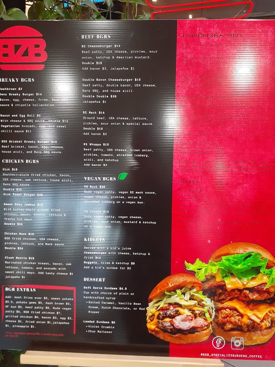 BZ Burger Menu 5