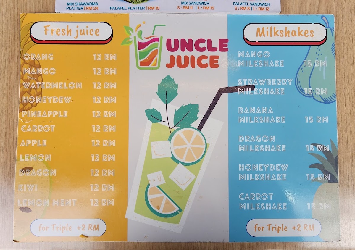 Uncle Shawarma Menu 9