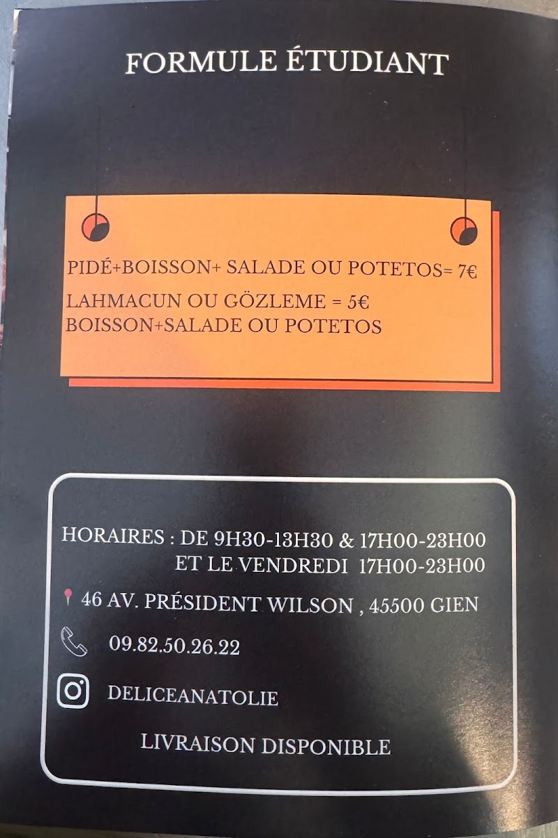 Délice Anatolie Menu 4
