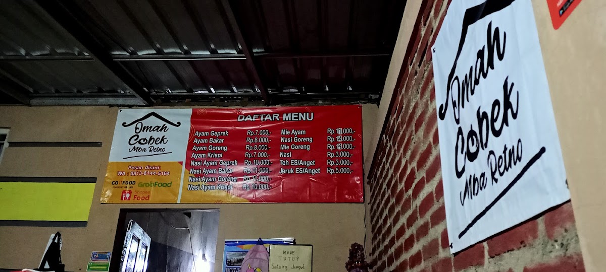 Omah Cobek Mba Retno Menu 2