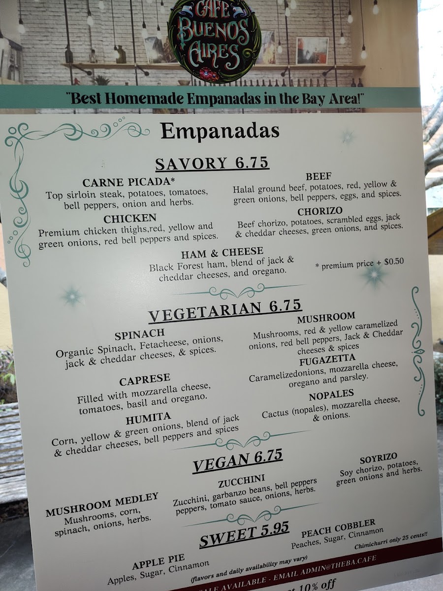 Cafe Buenos Aires on 10th Menu 2
