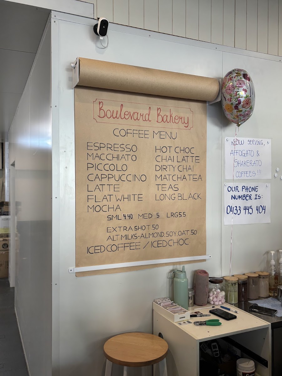 Boulevard Bakery Menu 1
