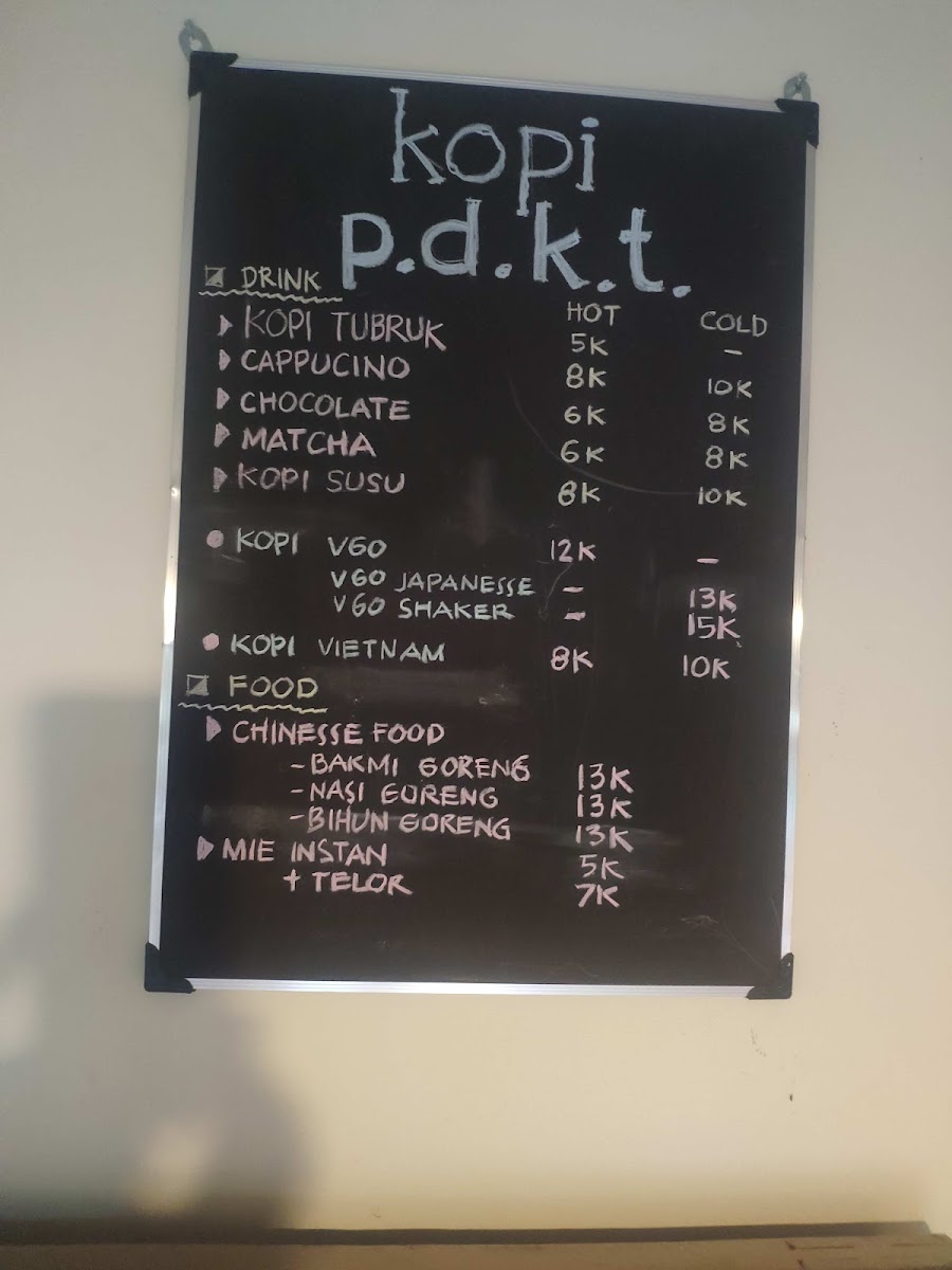 Kopi PDKT Menu 1
