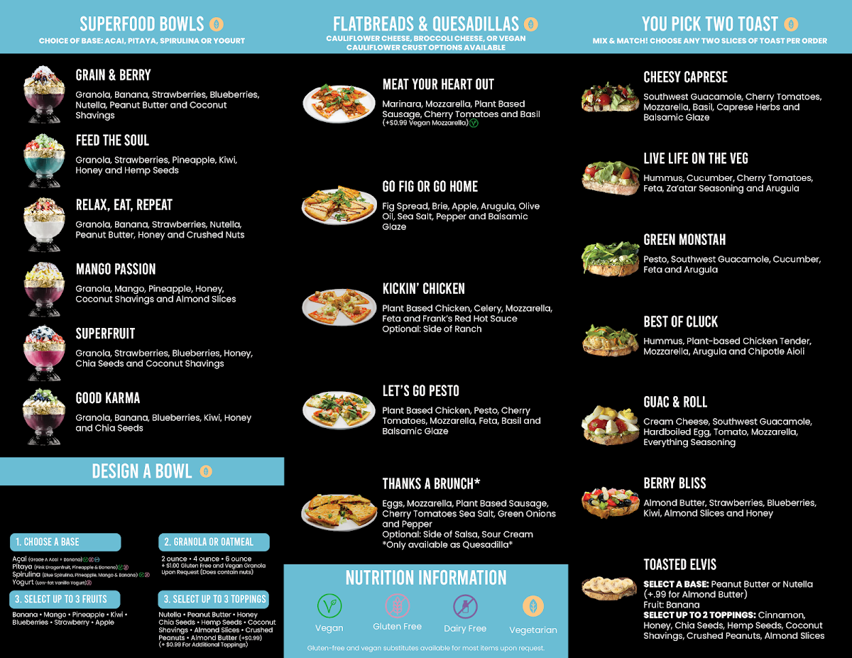 Grain and Berry - Jones Valley Menu 1