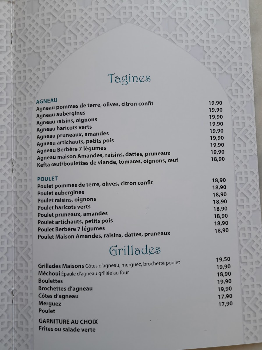Le MAROC Menu 2