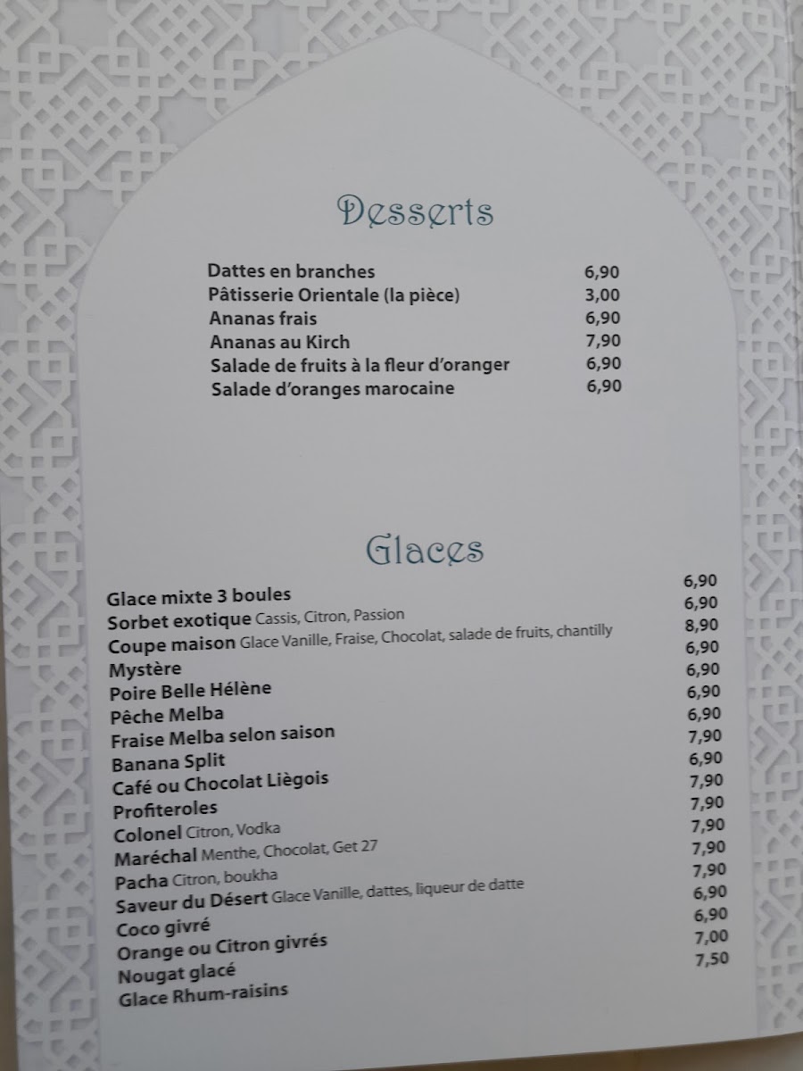 Le MAROC Menu 4