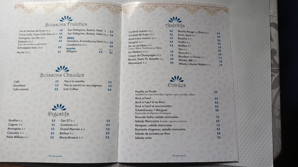 Le MAROC Menu 6