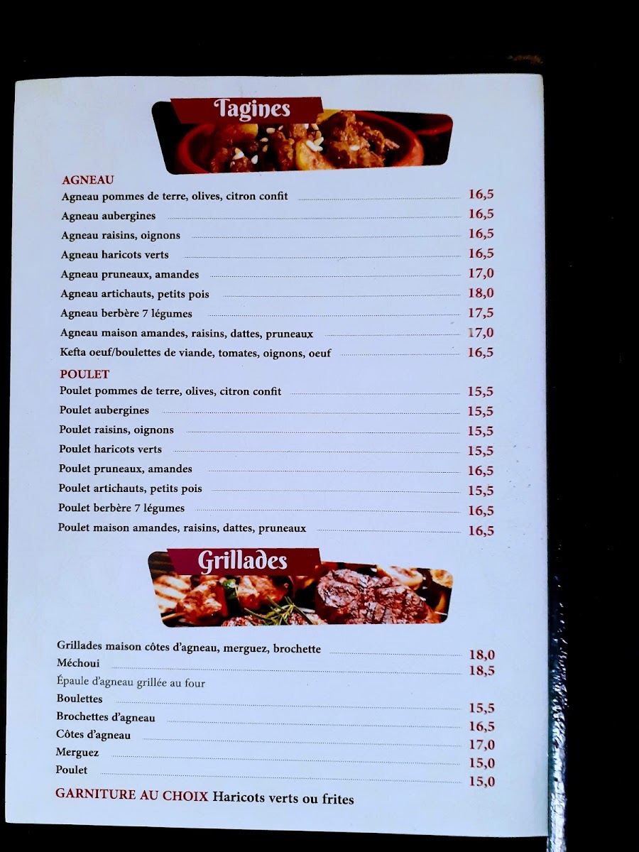 Le MAROC Menu 8