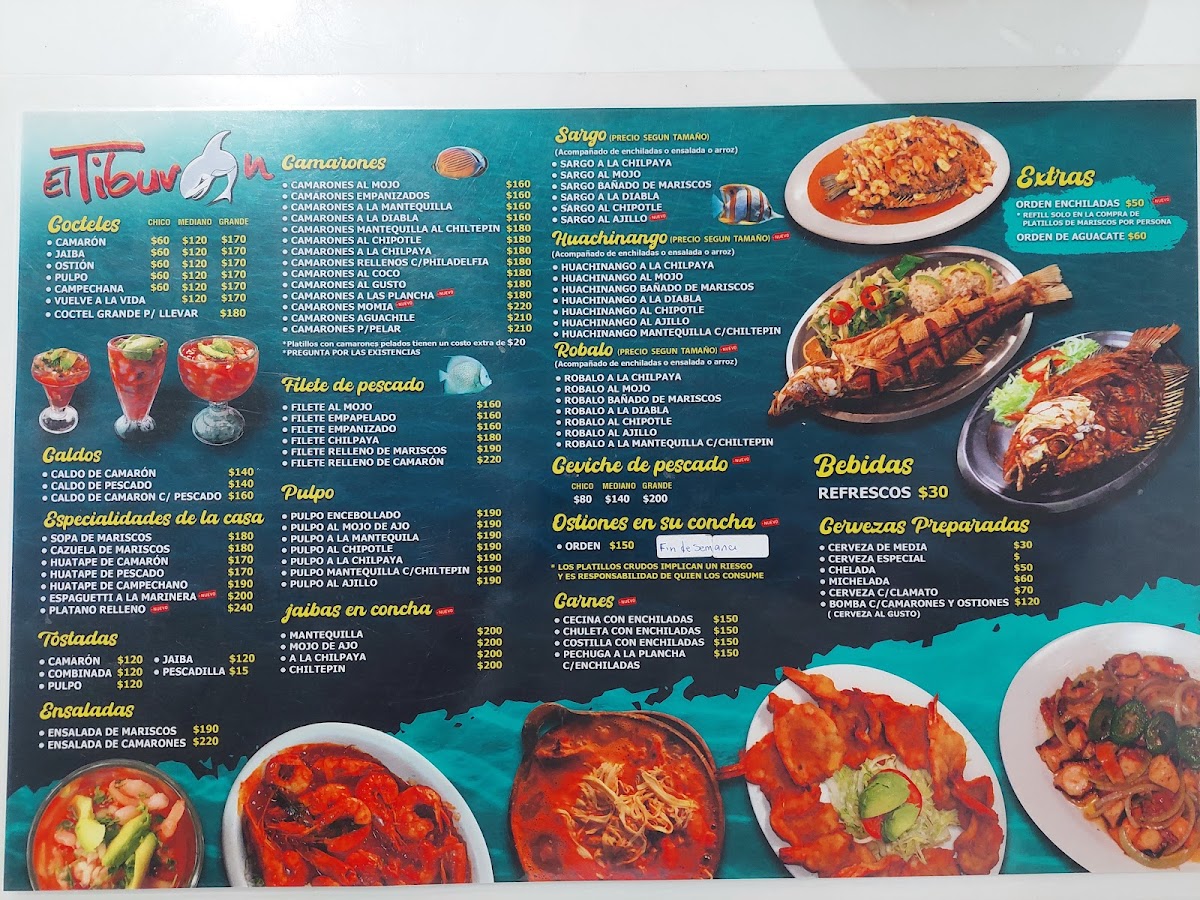 Mariscos tiburón 2 Menu 1
