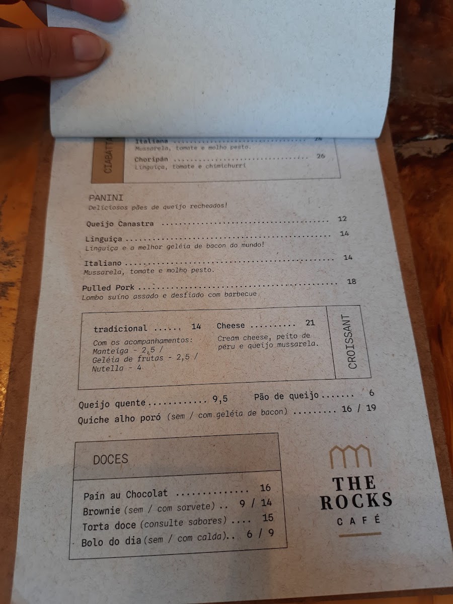 The Rocks Café Menu 2
