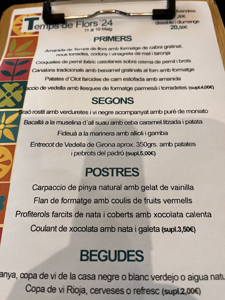 Da Vinci - Girona Menu 3