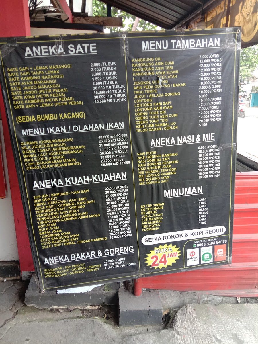 sate maranggi si jempol Menu 1