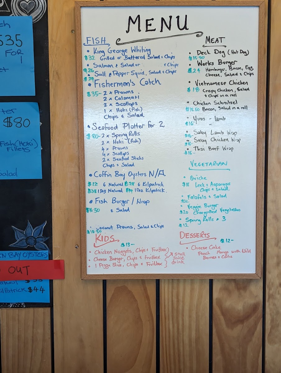 The Deck cafe on the wharf Menu 3
