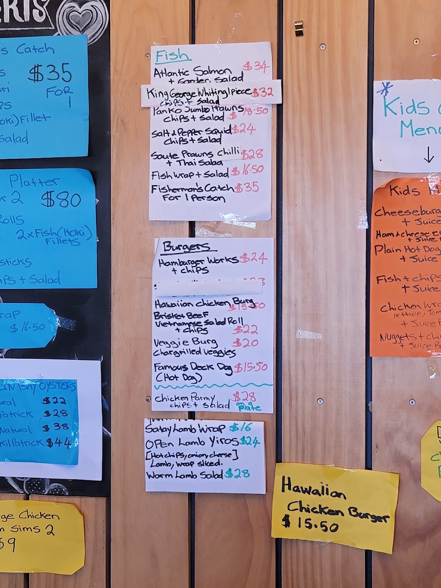 The Deck cafe on the wharf Menu 5