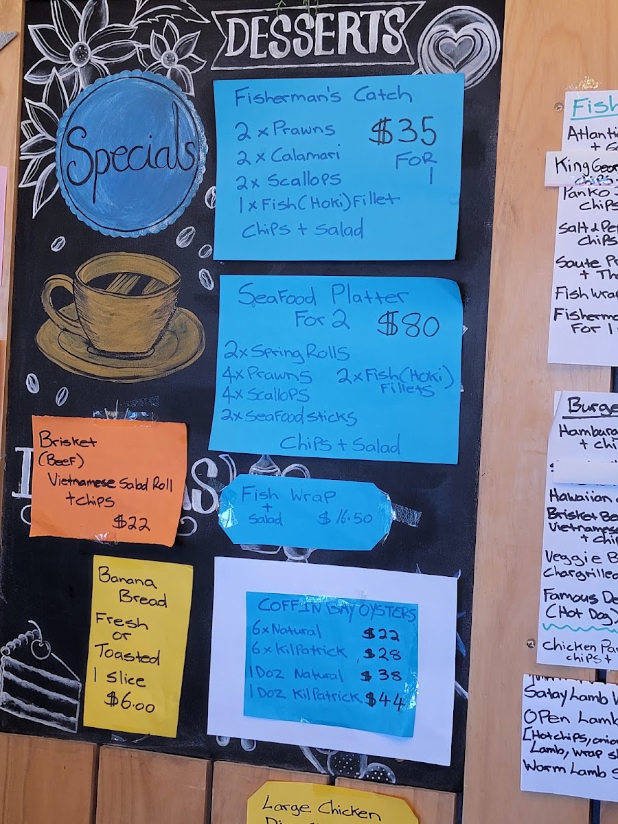 The Deck cafe on the wharf Menu 6