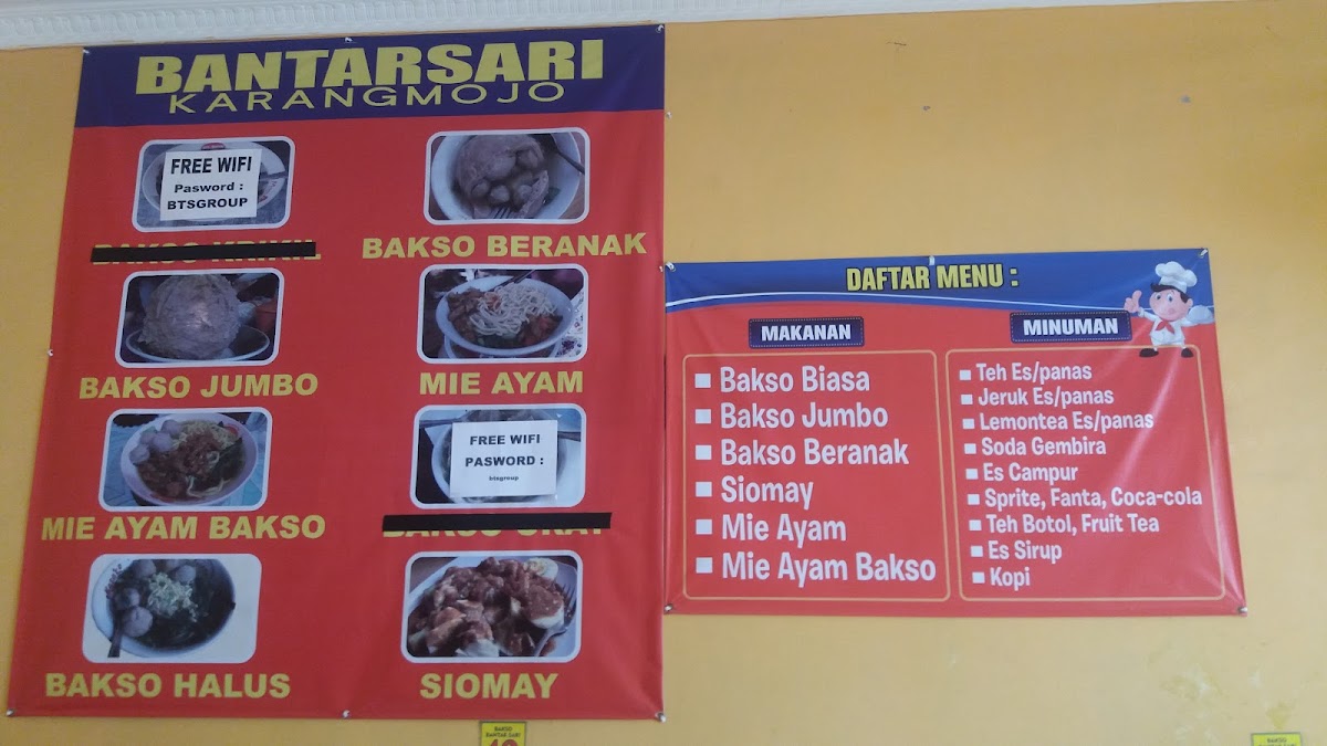 BANTARSARI KARANGMOJO Menu 1