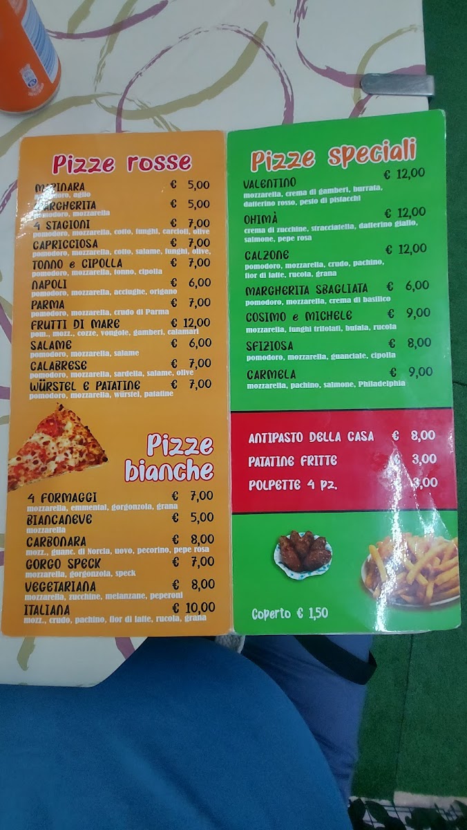 Ohimà che pizza Menu 2