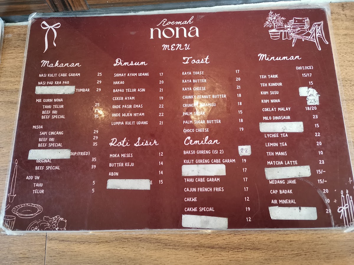 Roemah Nona Menu 3
