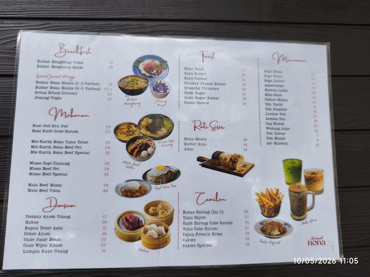 Roemah Nona Menu 5