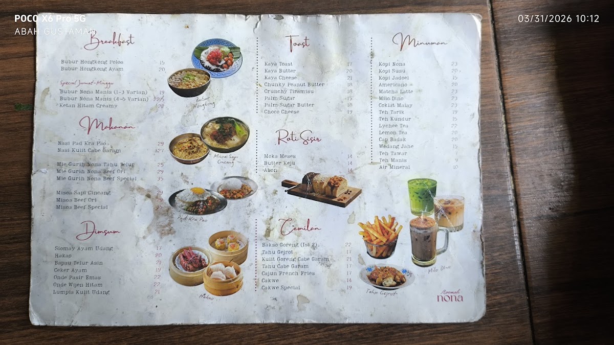 Roemah Nona Menu 8