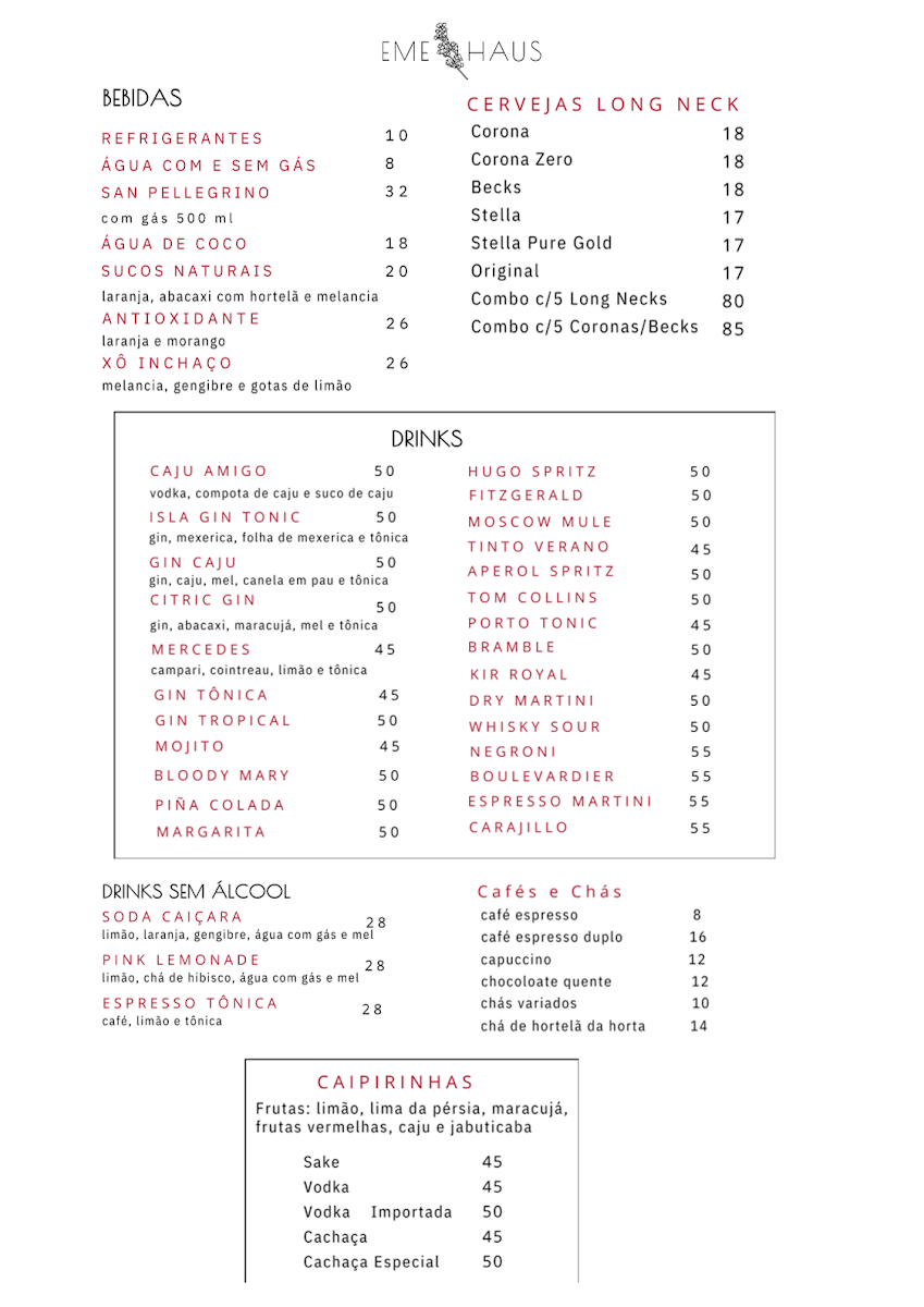EME Haus Menu 3