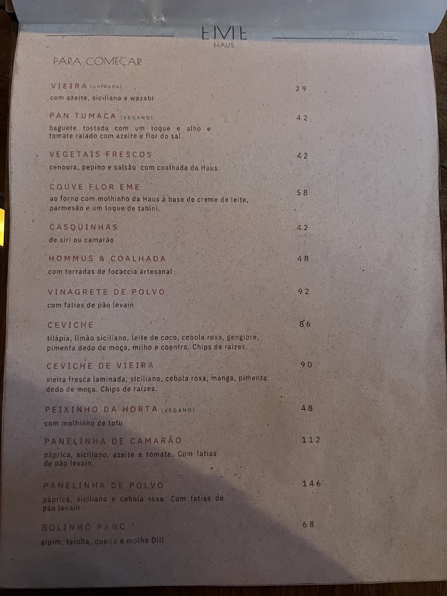 EME Haus Menu 5