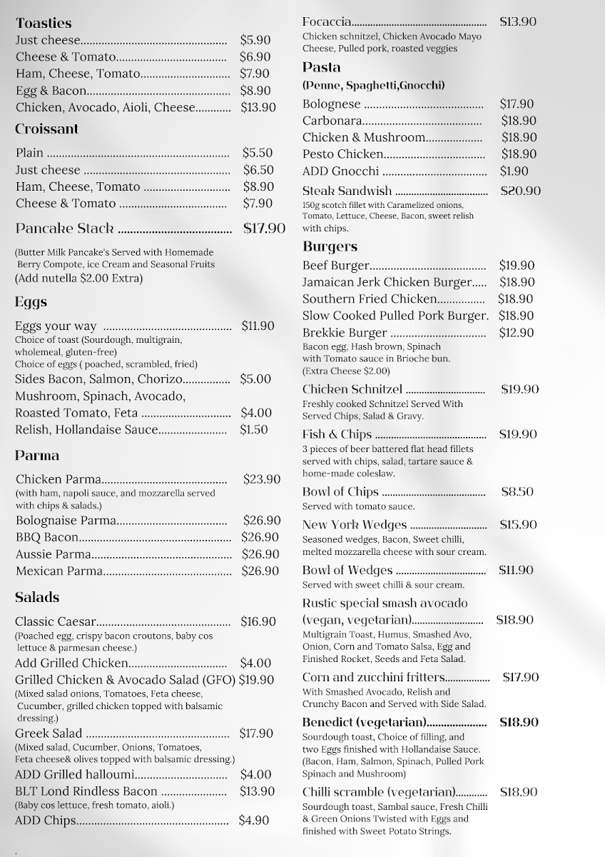 Rustic Corner cafe Menu 5